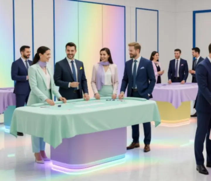 Scenografia eventowa w pastelowym stylu