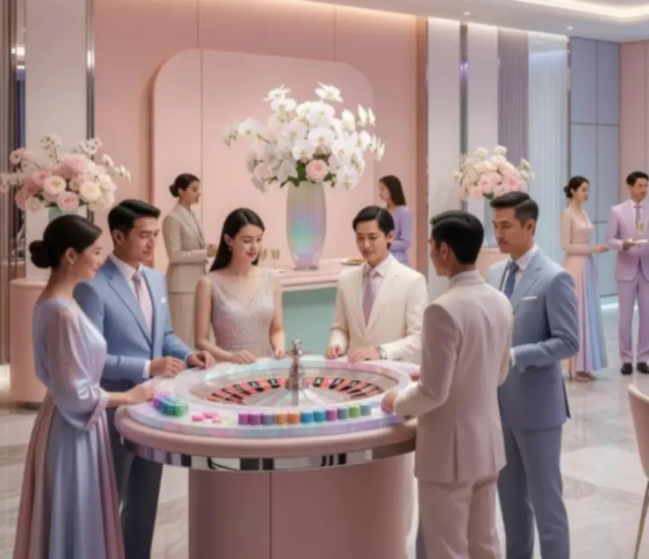 Elegancka gala firmowa z pastelowym oświetleniem